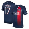 Original Fußballtrikot Paris Saint-Germain 2023-24 Vitinha 17 Heimtrikot Für Herren